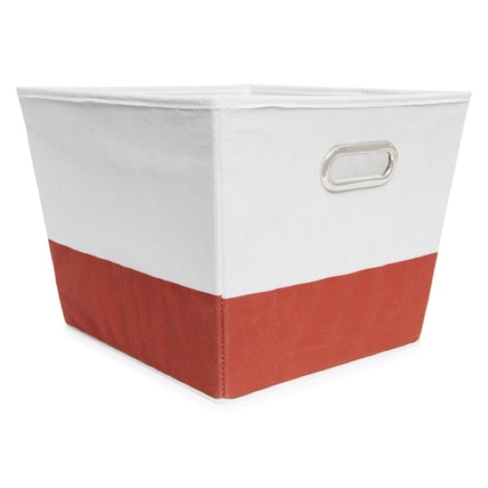 3 tonal storage bins container home decor red & white aesthetic room bedroom​​​​